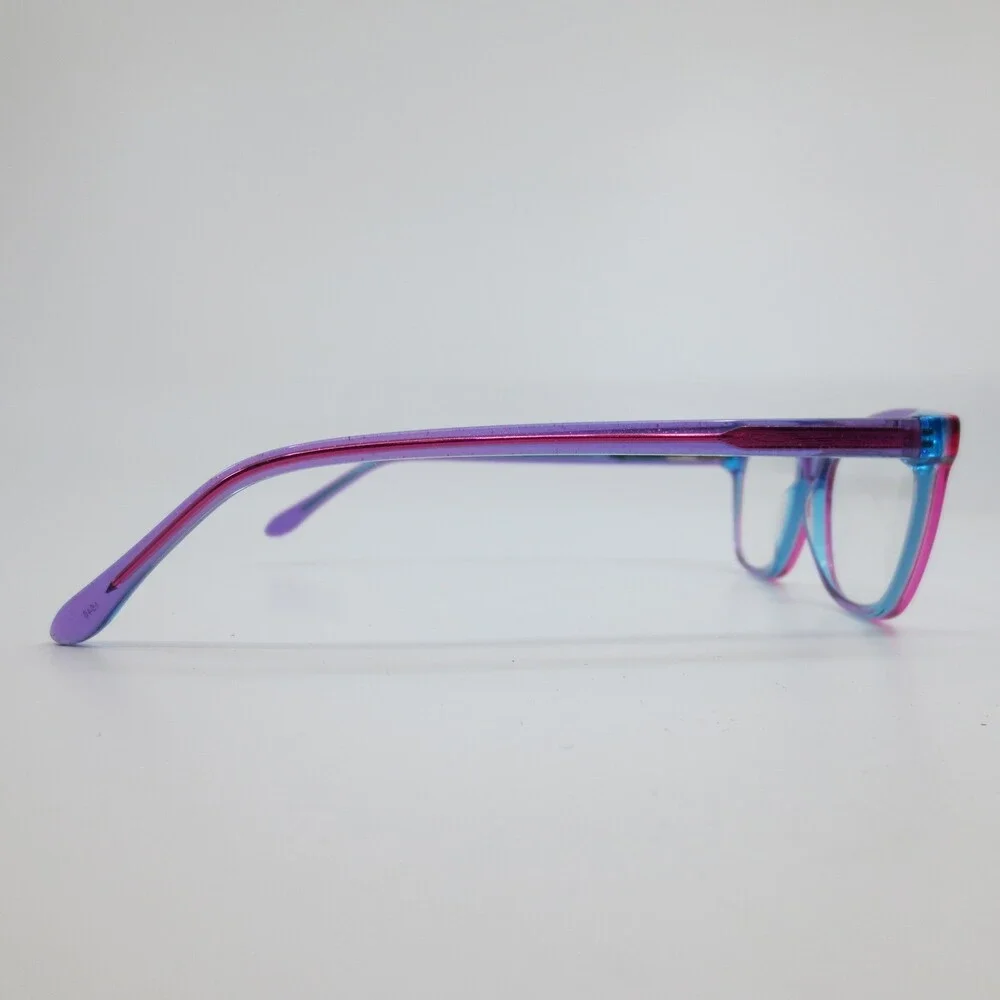 Indi Kids Eyeglass Frames Purple Teal Glitter Cat Eye KG 20216 PU 49-16-135